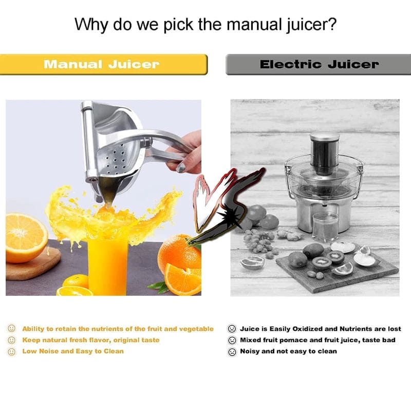 Manual Juice Squeezer, Portable Aluminum Alloy Hand Pressure Juicer, Heavy Duty Single Press Juice Squeezer, Real Stainless Steel Lemon Squeezer Manual Juice Squeezer, Portable Aluminum Alloy Hand Pressure Juicer, Heavy Duty Single Press Juice Squeezer, Real Stainless Steel Lemon Squeezer